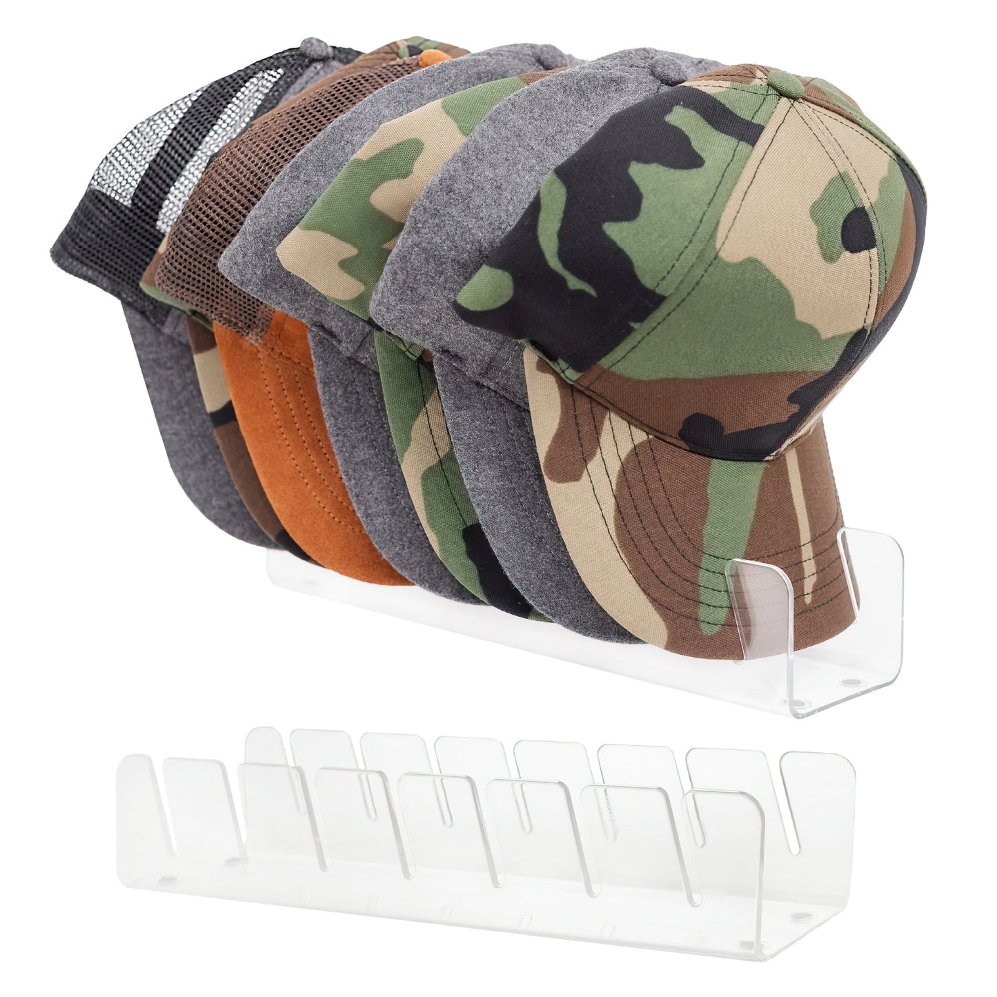 Hat Rack, Acrylic Black or Clear