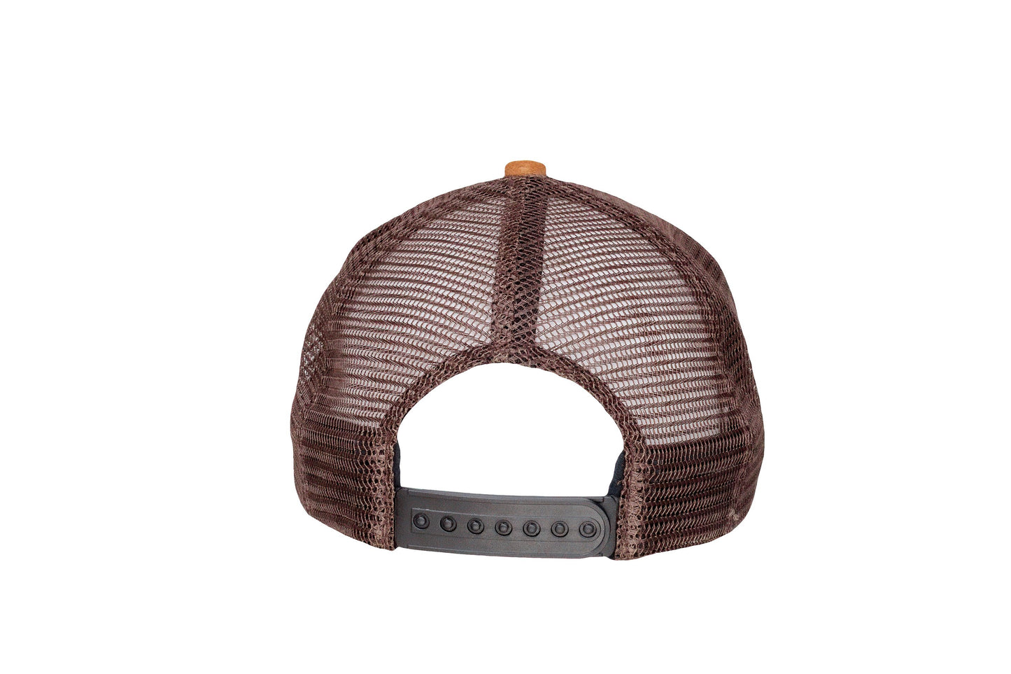Café Brown Italian Suede Trucker Hat, Snapback, Made in USA