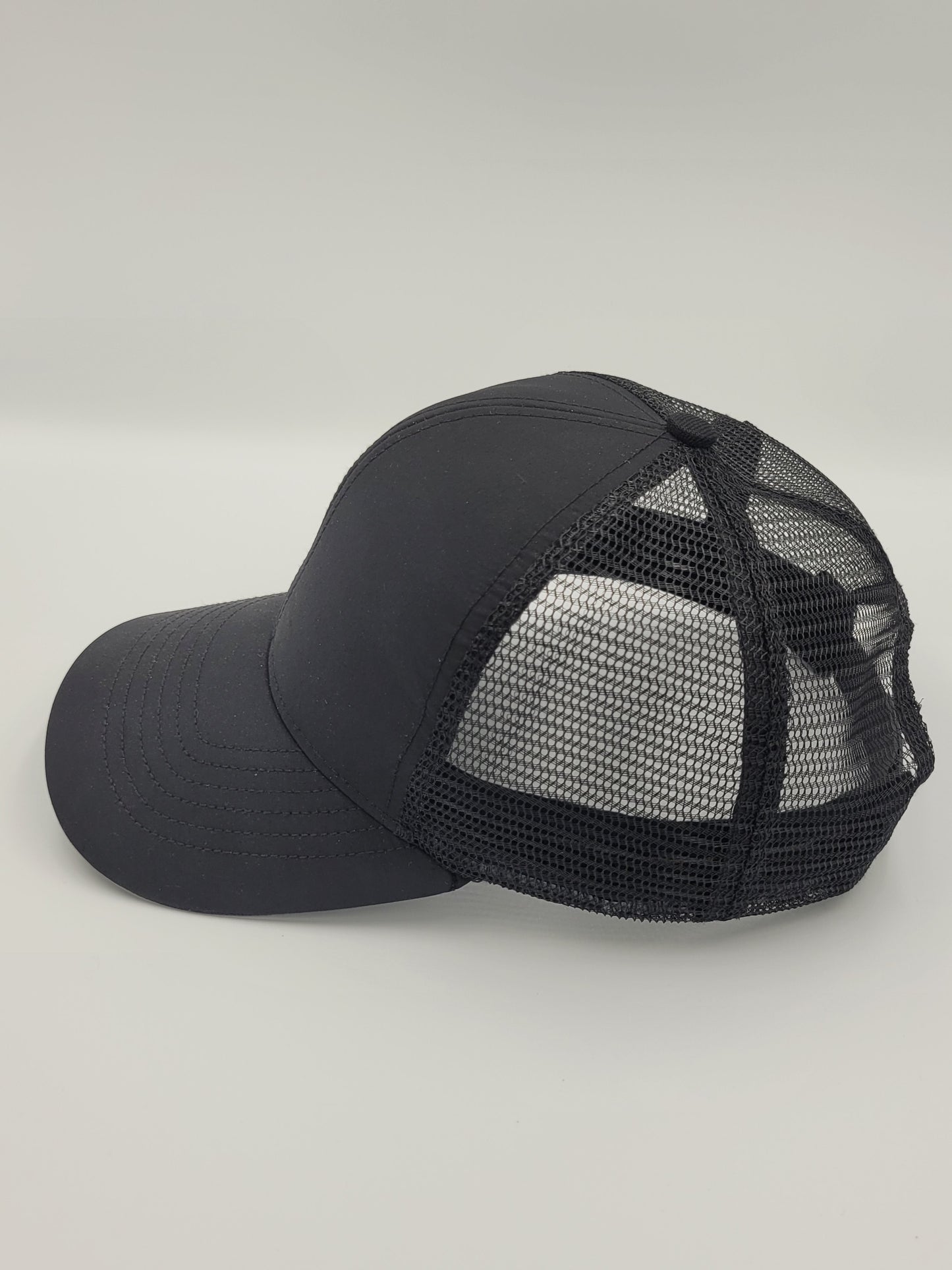 Black Waterproof Trucker Hat, Snapback, Made in USA