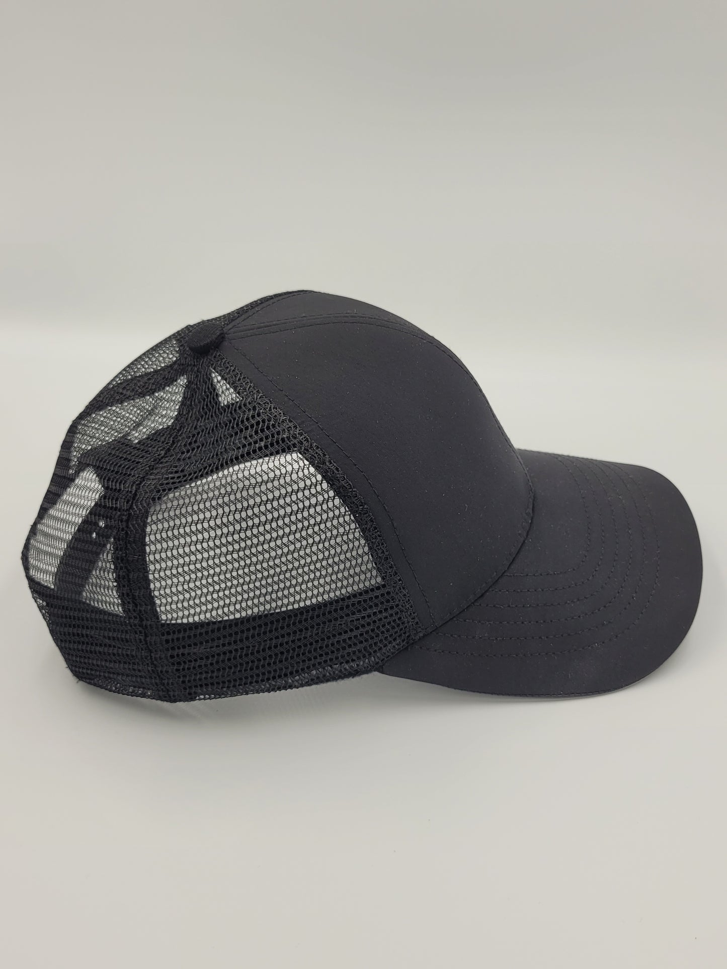 Black Waterproof Trucker Hat, Snapback, Made in USA