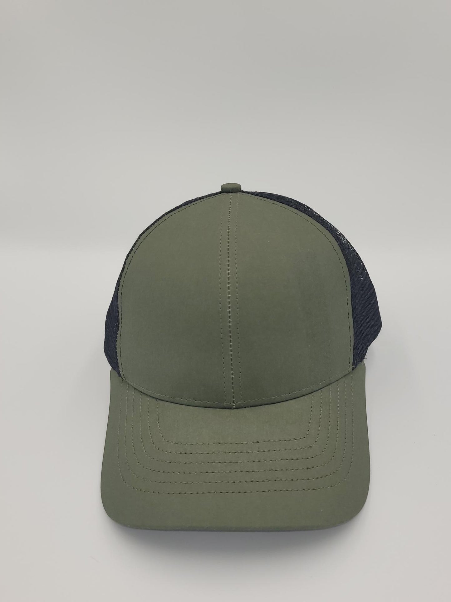 Green Oil Finish Canvas Trucker Hat, Snapback, Made in USA