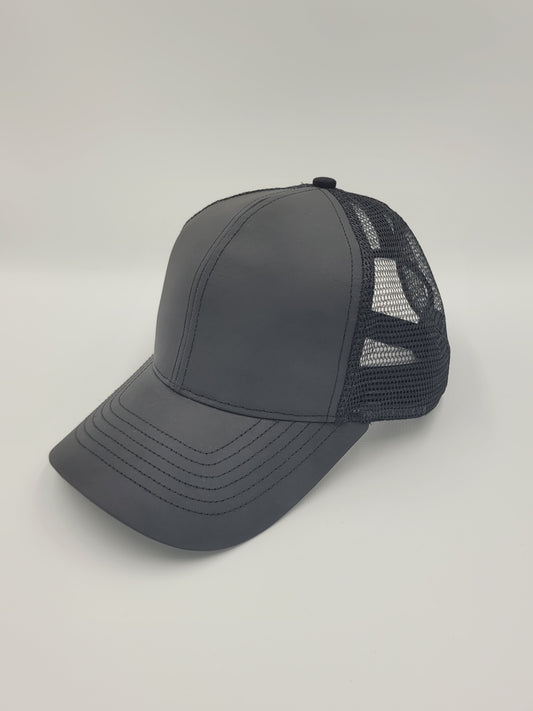 Black Reflective Trucker Hat, Snapback, Made in USA