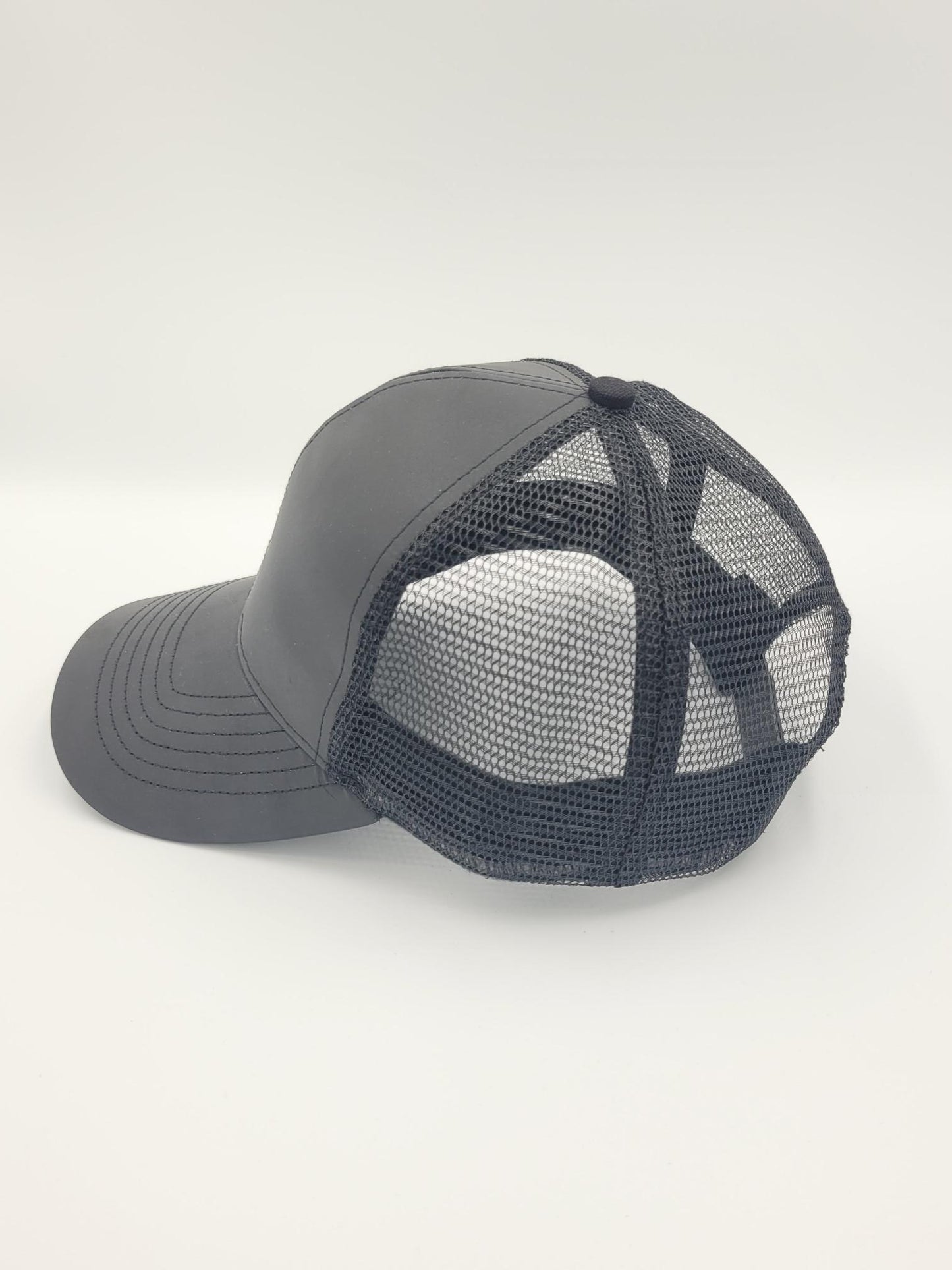 Black Reflective Trucker Hat, Snapback, Made in USA