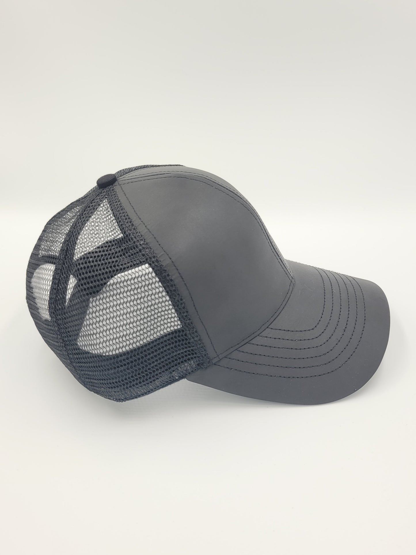 Black Reflective Trucker Hat, Snapback, Made in USA