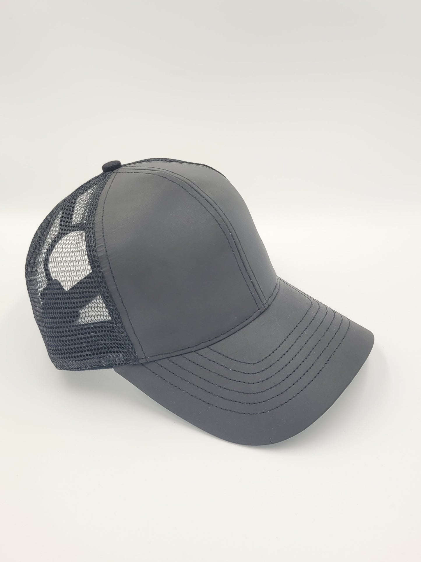 Black Reflective Trucker Hat, Snapback, Made in USA