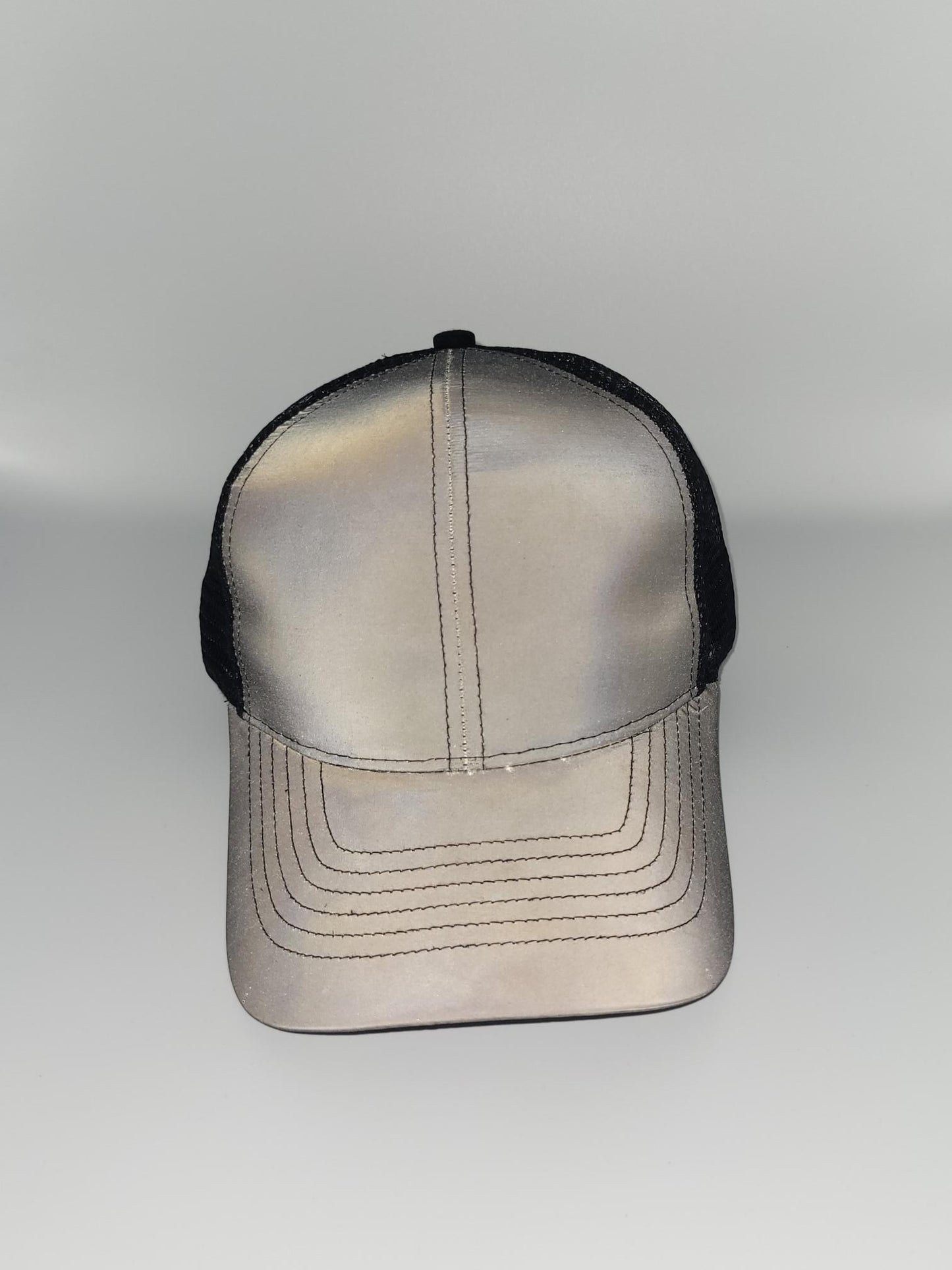 Black Reflective Trucker Hat, Snapback, Made in USA