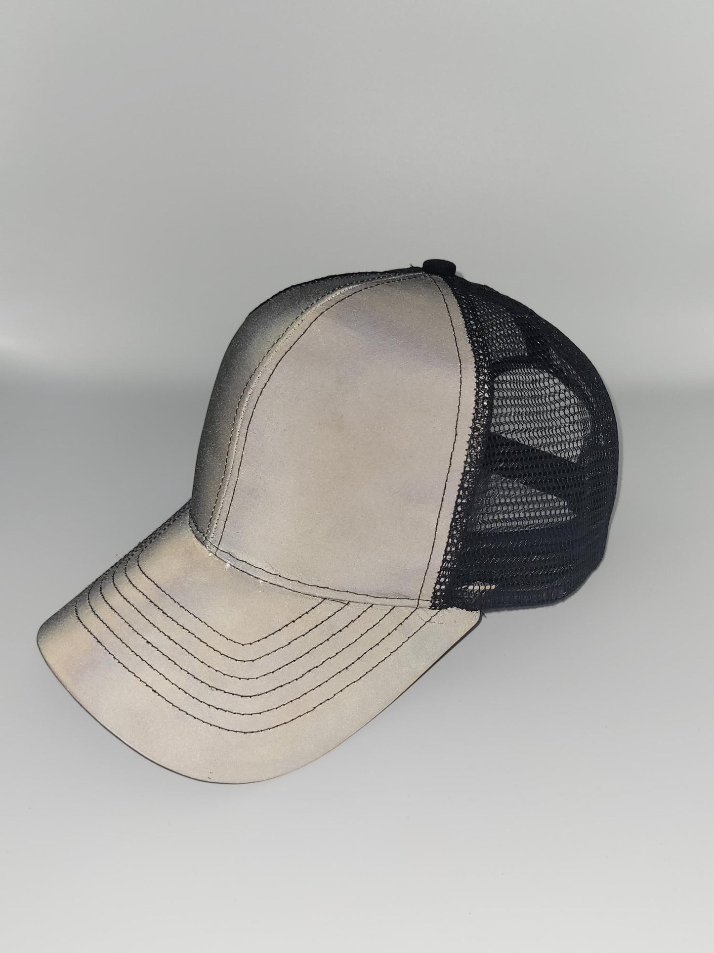 Black Reflective Trucker Hat, Snapback, Made in USA