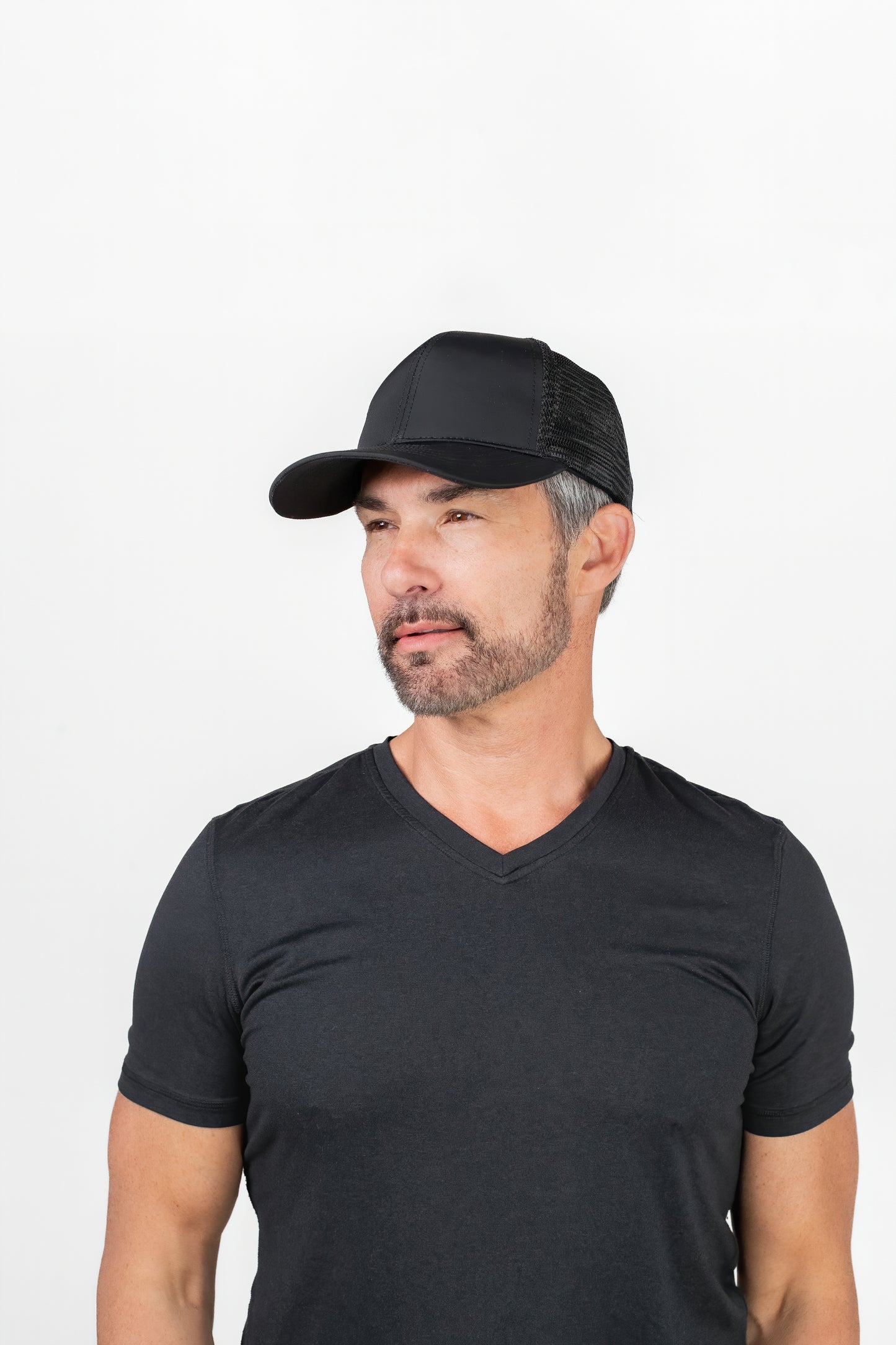 Black Waterproof Snapback Trucker Hat