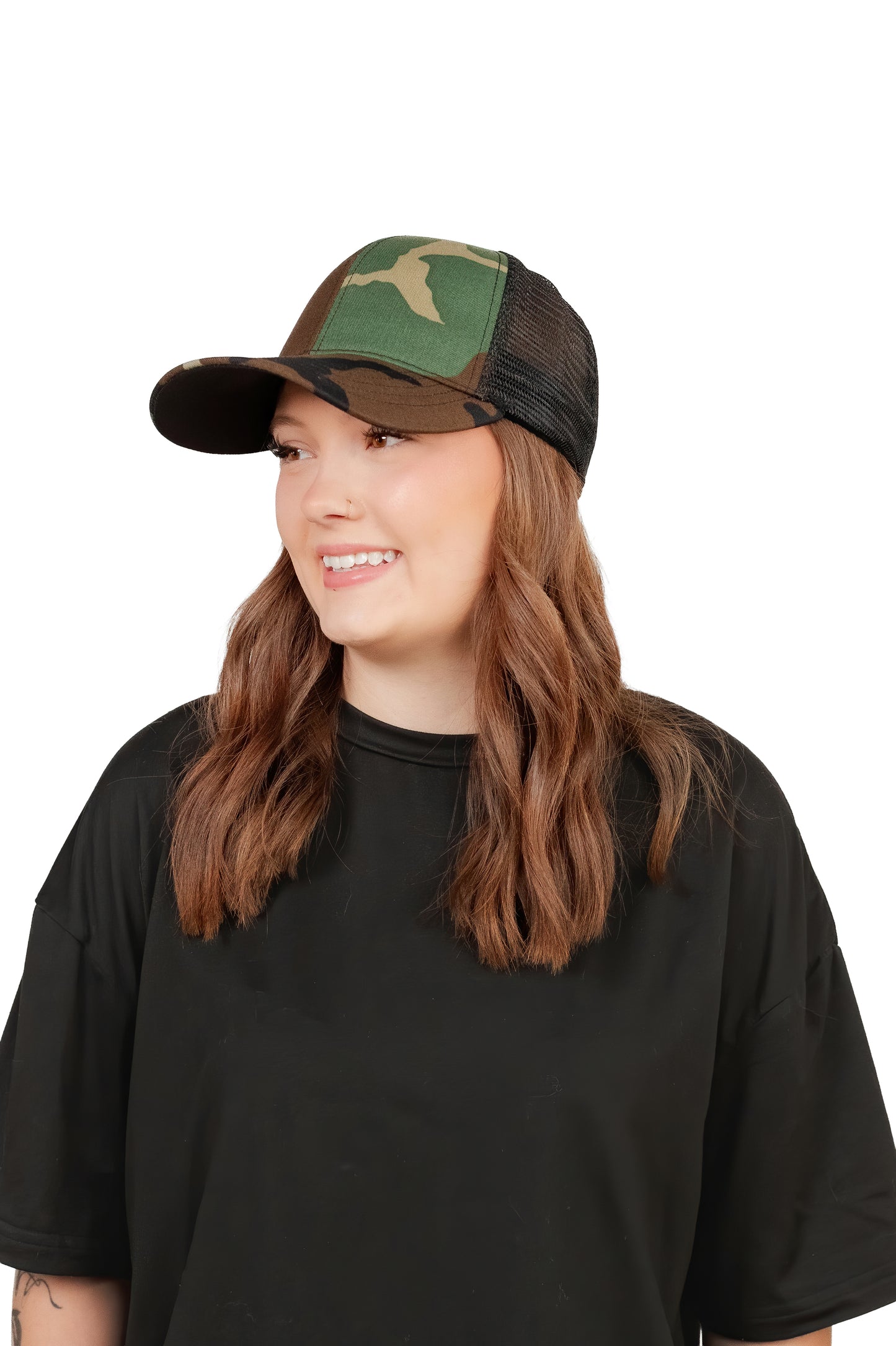 M81 Woodland Camo Waterproof Snapback Trucker Hat