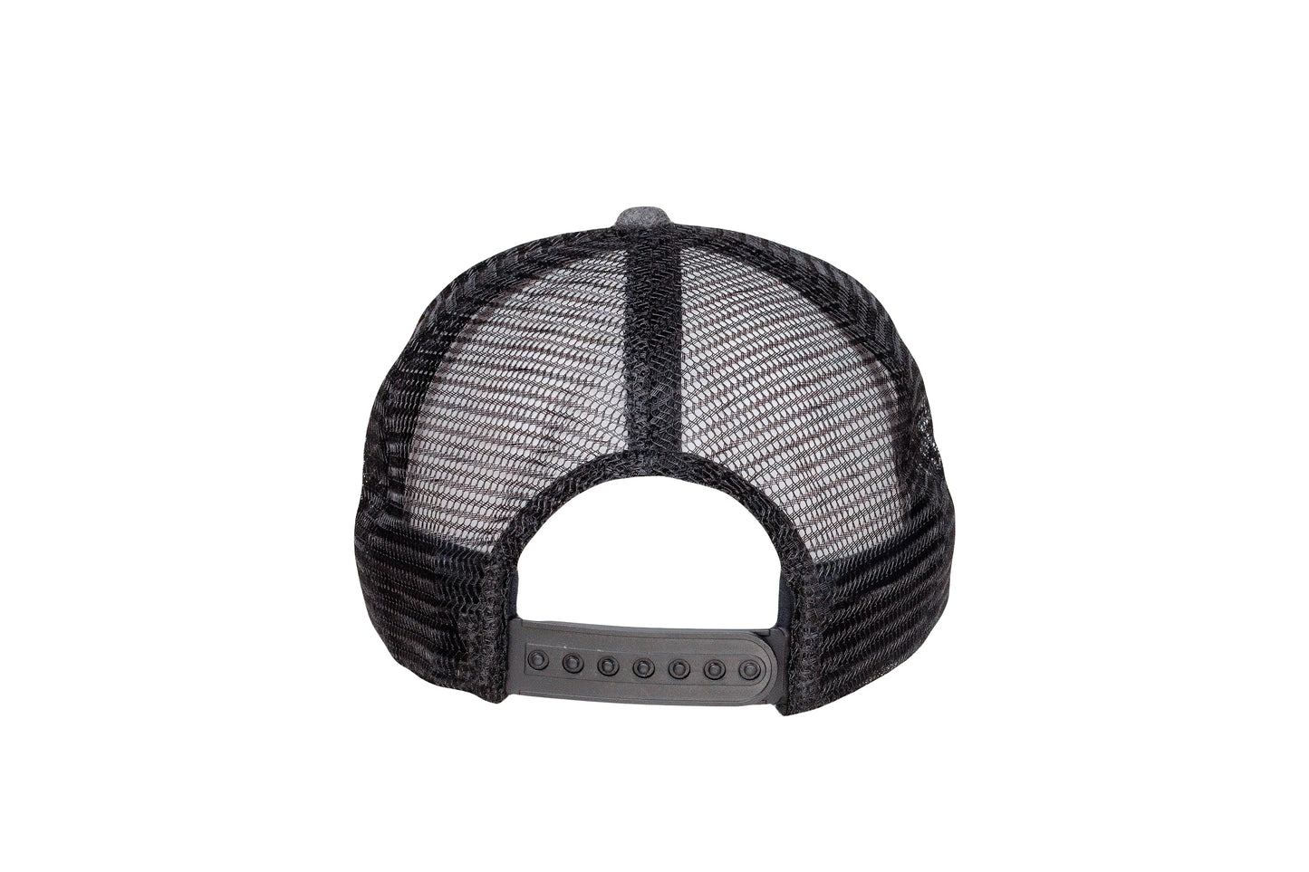 Gray Italian Wool Trucker Hat, Snapback, Made in USA