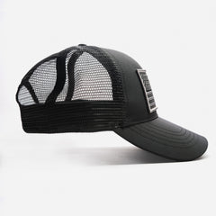 Black Waterproof Trucker Hat Snapback with USA Flag Embroidery