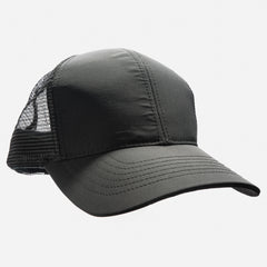 Black Waterproof Snapback Trucker Hat