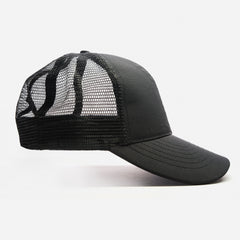 Black Waterproof Snapback Trucker Hat