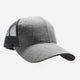 Gray Italian Wool Trucker Hat, Snapback, Made in USA