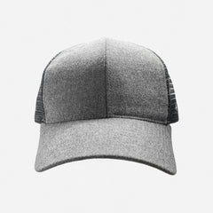 Gray Italian Wool Trucker Hat, Snapback, Made in USA