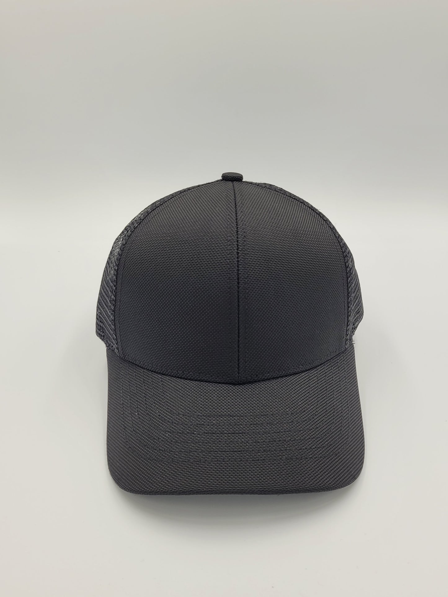 Black Ballistic Nylon Waterproof Trucker Hat, Snapback, Made in USA