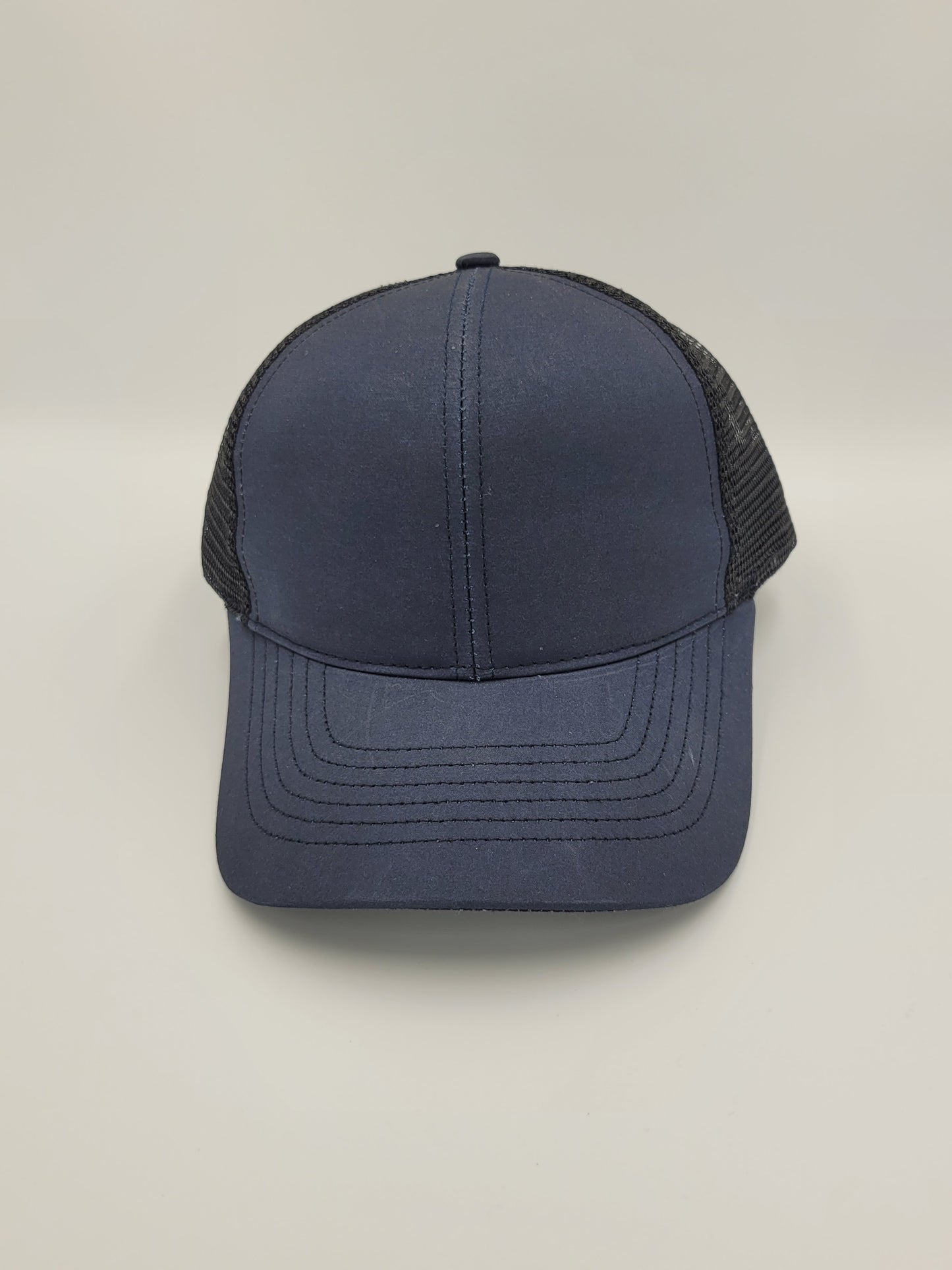 Blue Oil Finish Canvas Trucker Hat, Snapback, Made in USA